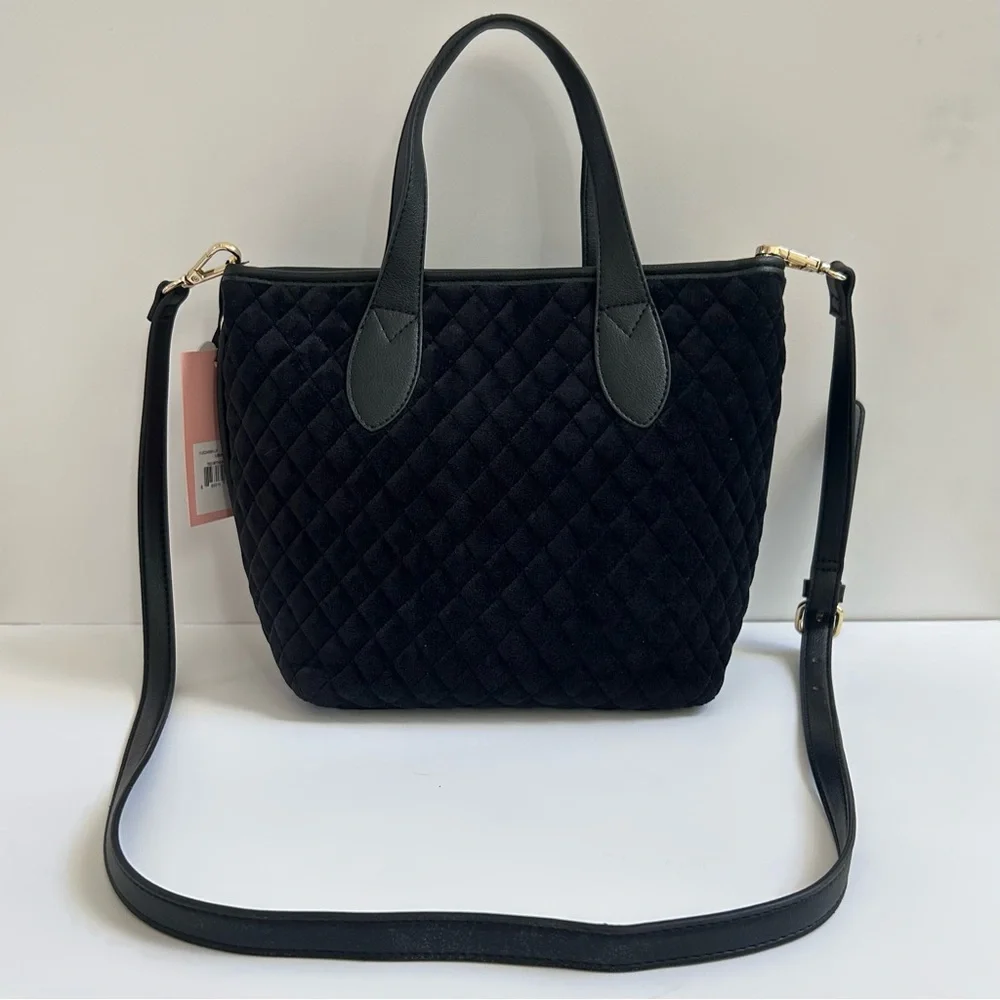 NWT Juicy Couture Tied with a Bow mini tote crossbody Black Bow Bag purse charm - Picture 7 of 17